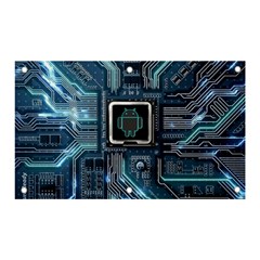Circuit Board Motherboard Banner And Sign 5  X 3  by Cemarart