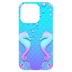 Seahorse Iphone 14 Pro Black Uv Print Case by Cemarart