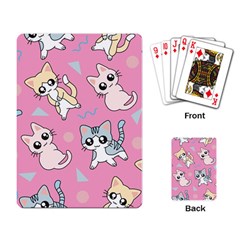 Cute Animal Little Cat Seamless Pattern Playing Cards Single Design (rectangle) by Grandong