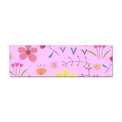 Pink Flowers Pattern Sticker (bumper) by Grandong