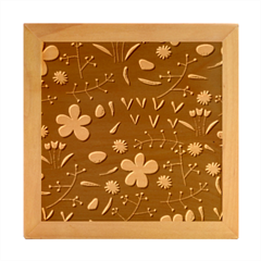 Beautiful Flower Plants Aesthetic Secret Garden Wood Photo Frame Cube by Grandong