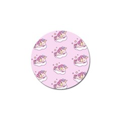 Unicorn Clouds Colorful Cute Pattern Sleepy Golf Ball Marker (4 Pack) by Grandong