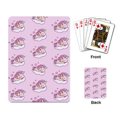 Unicorn Clouds Colorful Cute Pattern Sleepy Playing Cards Single Design (rectangle) by Grandong