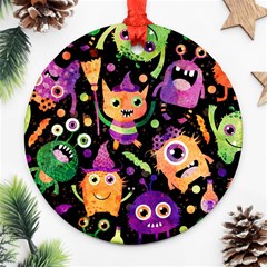 Fun Halloween Monsters Ornament (round) by Grandong