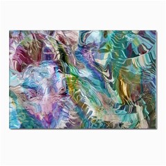 Flowing Patterns Postcard 4 x 6  (pkg Of 10) by kaleidomarblingart