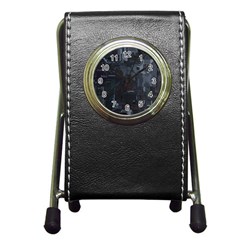 Abstract Tech Computer Motherboard Technology Pen Holder Desk Clock by Cemarart