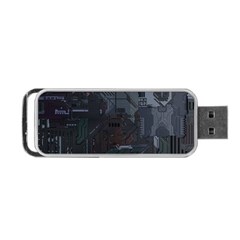 Abstract Tech Computer Motherboard Technology Portable Usb Flash (one Side) by Cemarart