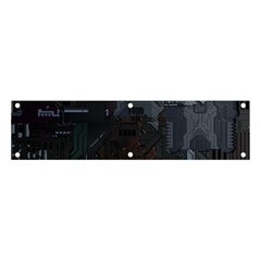 Abstract Tech Computer Motherboard Technology Banner And Sign 4  X 1  by Cemarart