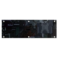 Abstract Tech Computer Motherboard Technology Banner And Sign 6  X 2  by Cemarart