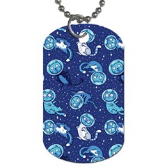 Cat Astronaut Space Suit Pattern Dog Tag (two Sides) by Cemarart