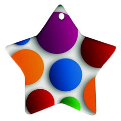 Abstract Dots Colorful Ornament (star) by nateshop