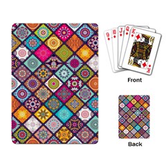 Pattern, Colorful, Floral, Patter, Texture, Tiles Playing Cards Single Design (rectangle) by nateshop