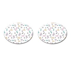 Doodle Pattern Cufflinks (oval) by Proyonanggan