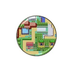 Pixel Map Game Hat Clip Ball Marker by Cemarart