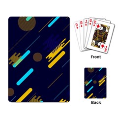 Blue Background Geometric Abstrac Playing Cards Single Design (rectangle) by nateshop
