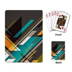 Material Design, Lines, Retro Abstract Art, Geometry Playing Cards Single Design (rectangle) by nateshop