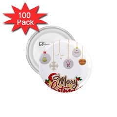 Merry Christmas  1 75  Buttons (100 Pack)  by bego
