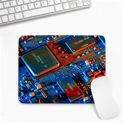 Gray Circuit Board Electronics Electronic Components Microprocessor Small Mousepad by Cemarart