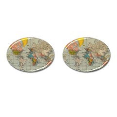 Pyramids Egypt Monument Landmark Sunrise Sunset Egyptian Cufflinks (oval) by Proyonanggan