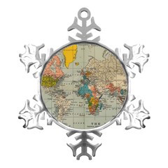 Pyramids Egypt Monument Landmark Sunrise Sunset Egyptian Metal Small Snowflake Ornament by Proyonanggan