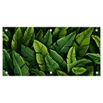 Green leaves Banner and Sign 6  x 3  Front