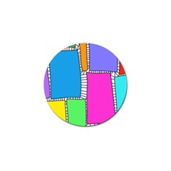 Shapes Texture Colorful Cartoon Golf Ball Marker (4 Pack) by Cemarart