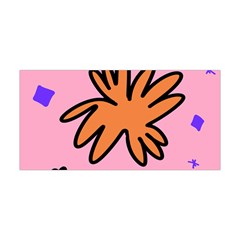 Doodle Flower Sparkles Orange Pink Yoga Headband by Cemarart
