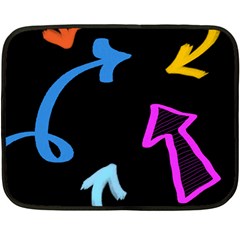 Colorful Arrows Kids Pointer Fleece Blanket (mini) by Cemarart