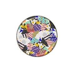 Digital Paper Scrapbooking Abstract Hat Clip Ball Marker (10 Pack) by Cemarart