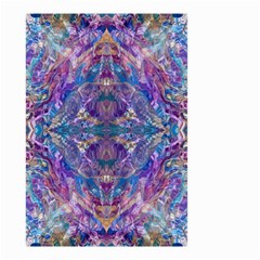 Cobalt Arabesque Small Garden Flag (two Sides) by kaleidomarblingart
