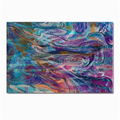 Abstarct Cobalt Waves Postcards 5  X 7  (pkg Of 10) by kaleidomarblingart