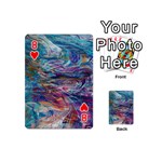 Abstarct cobalt waves Playing Cards 54 Designs (Mini) Front - Heart8
