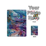 Abstarct cobalt waves Playing Cards 54 Designs (Mini) Front - Spade4