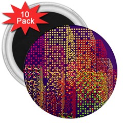 Building Architecture City Facade 3  Magnets (10 Pack)  by Grandong