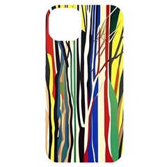 Abstract Trees Colorful Artwork Woods Forest Nature Artistic Iphone 14 Plus Black Uv Print Case by Grandong