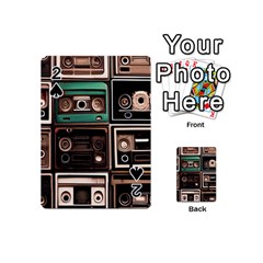 Retro Electronics Old Antiques Texture Wallpaper Vintage Cassette Tapes Retrospective Playing Cards 54 Designs (mini) by Grandong