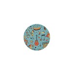 Seamless Pattern Musical Instruments Notes Headphones Player 1  Mini Buttons Front