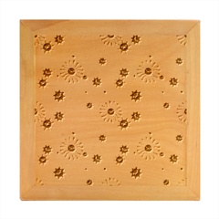 Seamless Pattern With Viruses Wood Photo Frame Cube by Apen