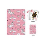 Cute Unicorn Seamless Pattern Playing Cards Single Design (Mini) Back