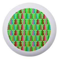 Trees Pattern Retro Pink Red Yellow Holidays Advent Christmas Dento Box With Mirror by Maspions