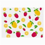 Strawberry Lemons Fruit Large Glasses Cloth (2 Sides) Back