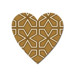 Gold Pattern Texture, Seamless Texture Heart Magnet by nateshop