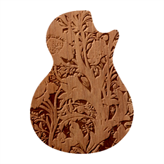 Flower Floral Pattern Floral Digital Spring Flora Botanical Blossom Bloom Vintage Guitar Shape Wood Guitar Pick Holder Case And Picks Set by Maspions