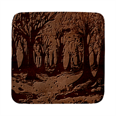 Trees Forest Mystical Forest Nature Junk Journal Landscape Nature Square Wood Guitar Pick Holder Case And Picks Set by Maspions