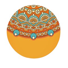 Mandala Orange Mini Round Pill Box (pack Of 3) by goljakoff