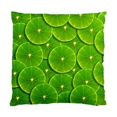 Lime Textures Macro, Tropical Fruits, Citrus Fruits, Green Lemon Texture Standard Cushion Case (one Side) by nateshop