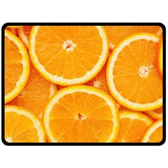Oranges Textures, Close-up, Tropical Fruits, Citrus Fruits, Fruits Fleece Blanket (large) by nateshop