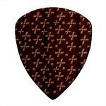 Abstract Background Cross Hashtag Square Wood Guitar Pick Holder Case And Picks Set Pick
