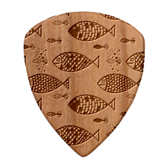 Fish Abstract Colorful Wood Guitar Pick (set Of 10) by Maspions