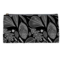 Leaves Flora Black White Nature Pencil Case by Maspions